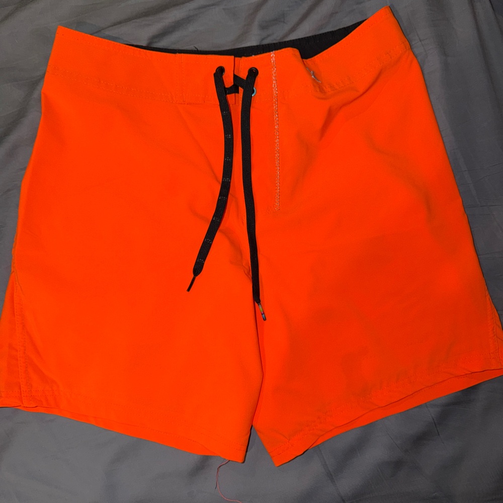 Hurley Orange Men's Swim Trunks with Black Drawstring